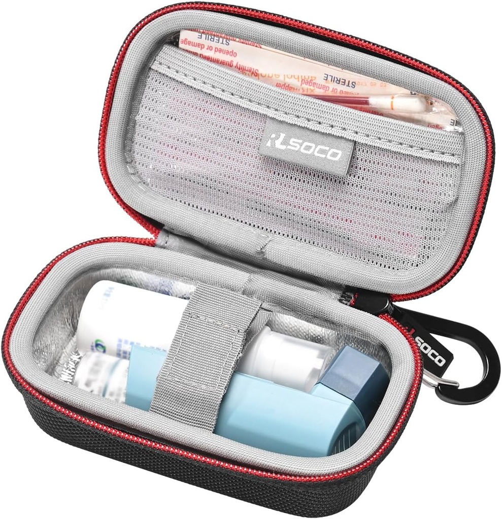 RLSOCO Carrying Case pro dospělé a děti Astma Inhaler - Black (pouze případ)