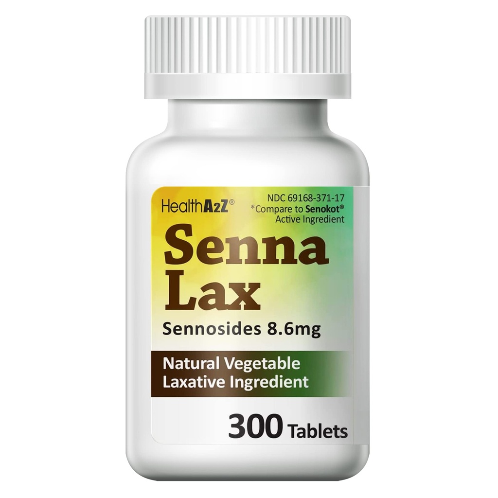 HealthA2Z ® Senna Laxative CLAS124; 300 Count CLAS124; Sennosids 8.6mg CLAS124; Natural Zeleninové CLAS124; Laxative Ingredients CLAS124; Overnight Relief CLAS124; Bowel Movement CLASSIF124; Relief from Constoration