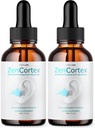 (2 Pack) ZenCortex - Zen Cortex Ušní kapky, ZenCortex pro Tinnitus Advanced Formule Dodatek, Zen Cortex Všechny přírodní podporu sluchu Formule Dodatek pro Ear Relief Vegan ingrediencí (60 Servings)