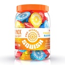 Squish Pre Workout Energy Shots, Beta-Alanine, Citruline, Kofein, L-Theanine, Alpha-GPC, Plant Based ingredience podporu a posílení cvičení, Blue Repsberry, Ananas Press, PR Punch, 24 ct. Jar