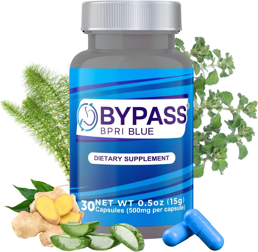 YERBERO Bypass BPRI Blue - Další krok v BPRI Series - 30 Caps - představovat Aloe Vera, Ginger, Sarsaparilla Root, zelený čaj, Pampeliška, Koňský ocas, a více - 500 mg na kapsli.