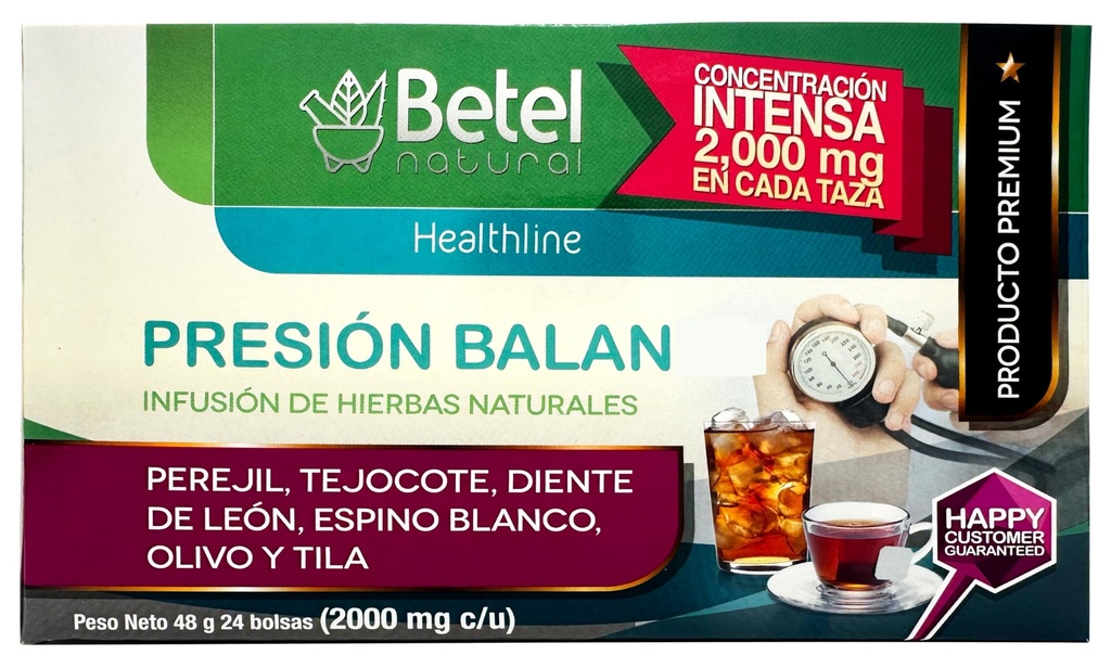 PresionBalan čaj od Betel Natural - Zdravá podpora tlaku - 24 čajových sáčků