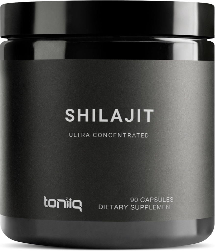 Toniiq Ultra Koncentrované 40% Fulvic Acid Shilajit pro muže - Čisté 10: 1 Extract- Třetí strana Testováno 10x potency Capsules - High in Potence and Trace Minerals - Vyrobeno v GMP Certified Facility
