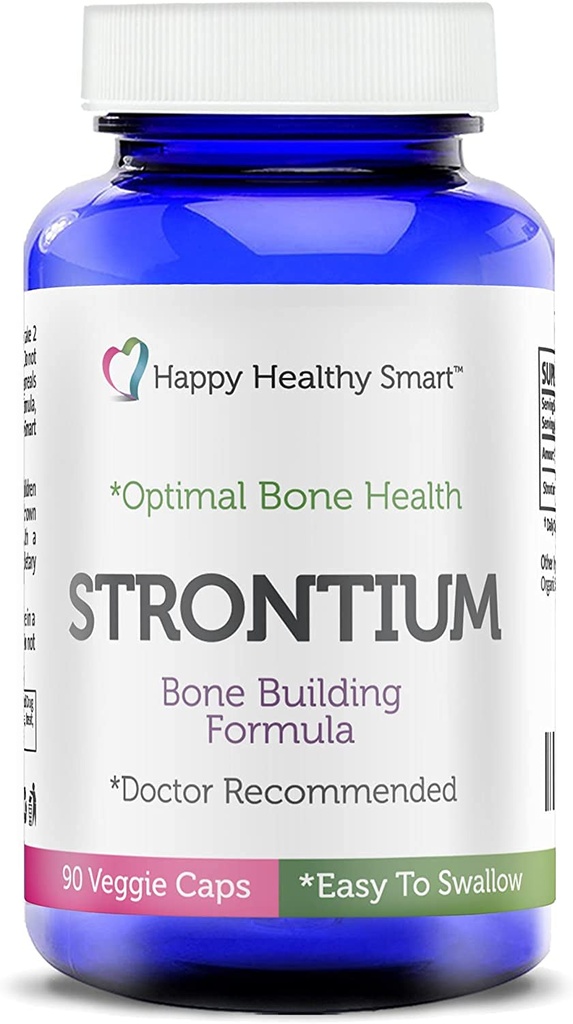 # 1 Strontium Bone Zdravý dodatek Doporučené Lékaři Worldwide 90, Snadno spolknout Veggie Caps Made in the USA