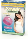 Preggie Anti- Nausea náramky - Ranní Nemoci Relief - Klinicky testované Neusea Relief Aid - Těhotenství Nausea Relief - Akupresure náramky - Boční efekt zdarma - 2 páry, Sada 4 kapel - Růžová
