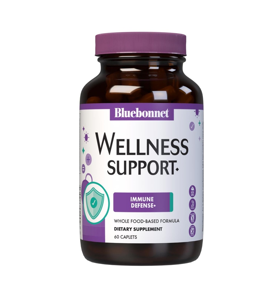 Bluebonnet Nutrition Cílená volba Wellness Support, Imunity Defense All Food- Based Formule, Sezónní Podpora, Soy- Free, Gluten- Free, Kosher, Non- GMO, Dairy- Free, Vegetarian, 60 Caplet, 30 Serving