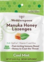 Wedderspoon Manuka Med Imunity Lozenges, Cool Mint, 2.6 Oz (balení po 1), Genuine New Zealand Med, Boost imunity během dvou hodin