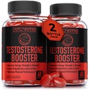 Atlantis Nutrition Testosteron Booster Gummies for men - Vylepšuje sílu & Stamina - Optimalizuje výkon & Muž Vylepšení - Vyrobeno s Tribulus, Horny Kozí Tráva, Maca Root 124; 2-Pack (120 Gummies)