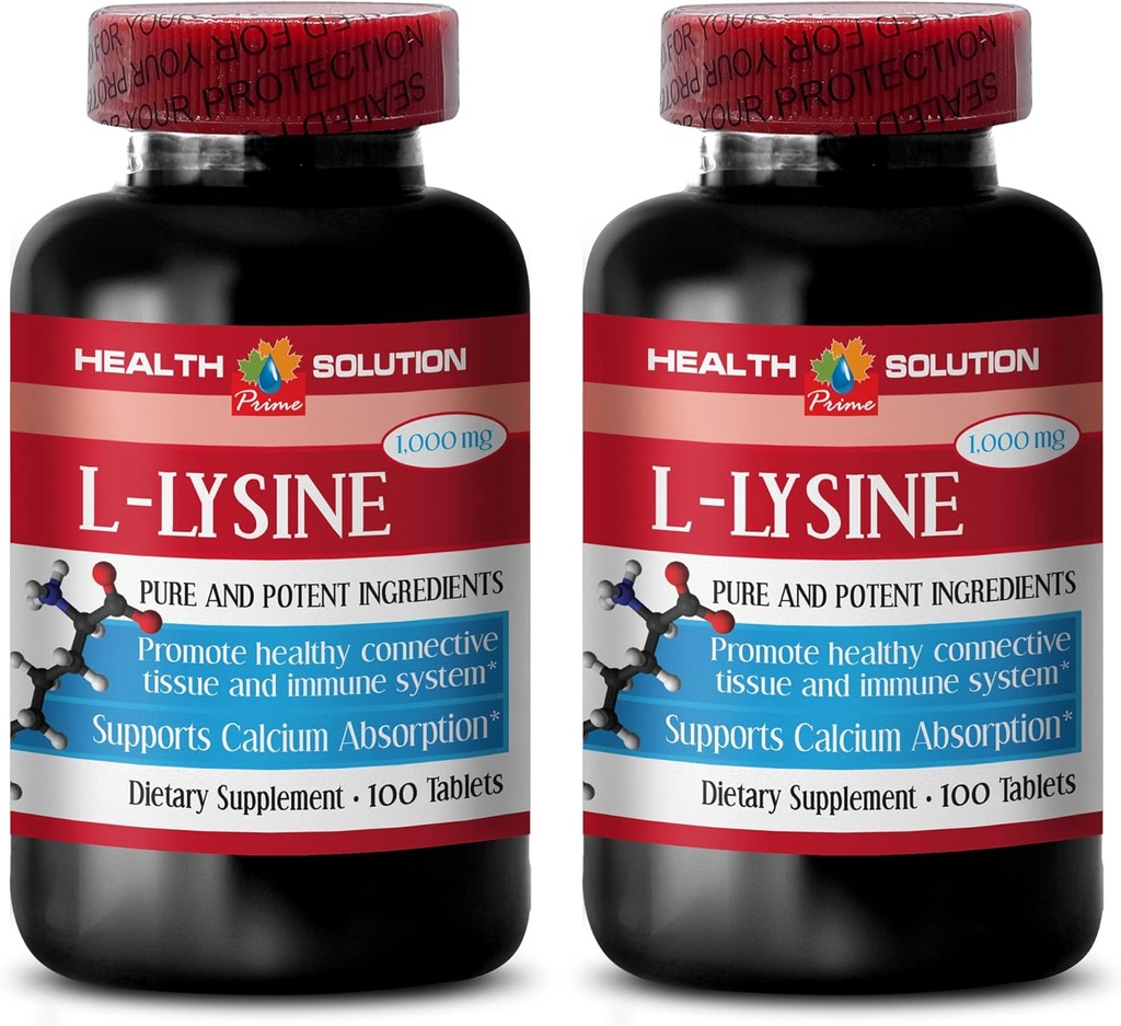 L- lysin 1000 mg Tablety - L- LYSINE 1000MG - Podpora zdravé kůže - l- lysin Tablety - l- lysin 1000mg Tablety - l- lysin Dodatek - l- lysin Ointment - lysin 1000mg Tablety, 2 Lahve 200 Tablety