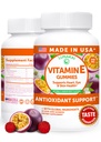 Lunakai USA Made Vitamin E Gummies 400IU s vitaminem C - Delicious, Vegan, Non-GMO dodatek pro denní pokožku a oční podporu, 60ct