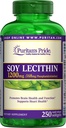 Puritan 's Pride Soy Lecithin 1200 mg 250 Rychlé uvolnění softgely