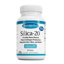 EuroMedica Silica-20 - Doplněk podporuje strukturu kostí a kolagen výroba - Silné zuby & Zdravá hustota kosti podpora - AIDS vlasy, kůže a nehty zdraví - 60 Tablety (30 Služeb)
