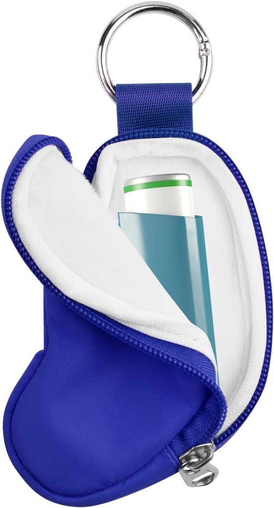 Beautyflier Asthma Inhaler Pouzdro Holder Cestování Handy Mini Taška pro dospělé a děti, Nezahrnuje Inhaler (modrá)