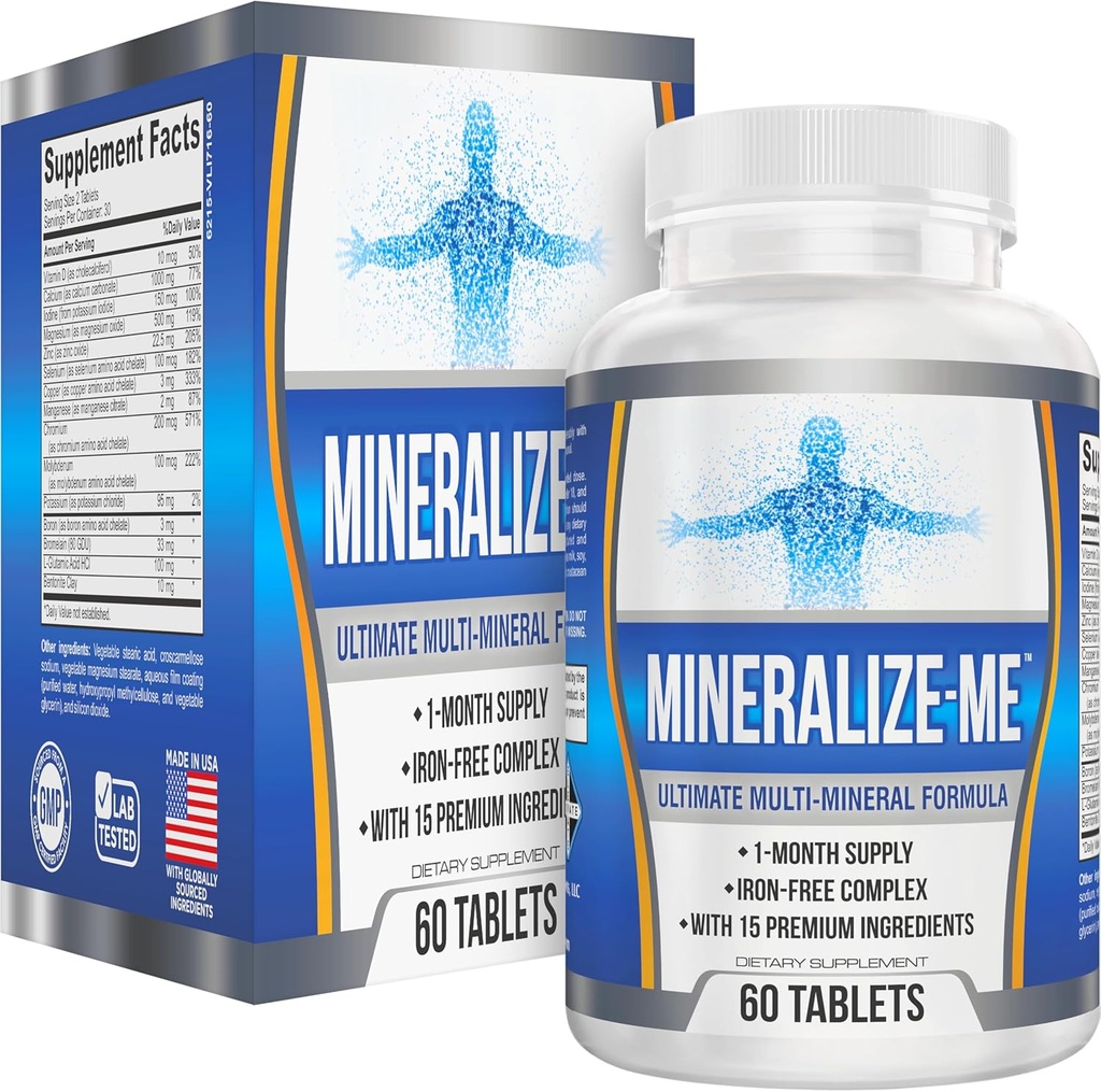 Multi- Minerální doplněk (15- in-1) Železo bez vzorce 124; high- potence Multiminerály 124; esenciální stopové minerály 124; Multiminerální doplňky 124; 60 Tablety