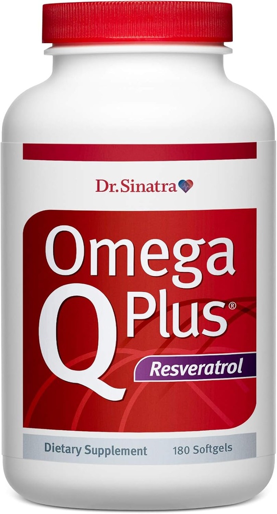 Dr. Sinatra Omega Q Plus Resveratrol - Omega33 dodatek s CoQ10 a Resveratrol - Promotes Komplexní srdce a celé tělo zdraví, které vám pomohou dobře stárnout (180 softgels)