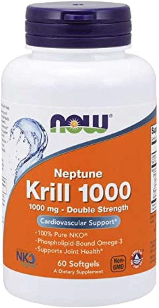 Nyní potraviny Neptune Krill 1000 Fish Oil 1000 Milligram, 60 Softgels (2 balení)