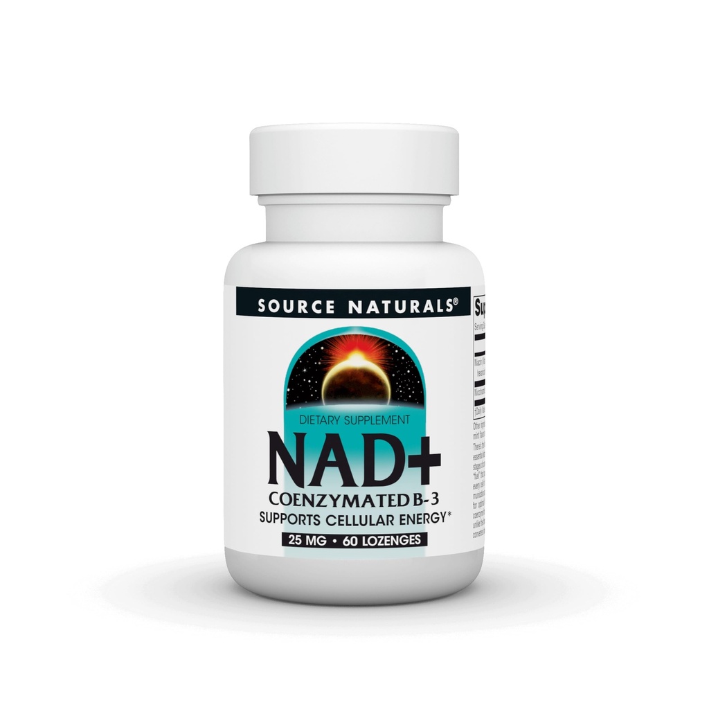 Zdroj Naturals NAD +, Coenzymated B-3, Podporuje buněčnou energii *, 25 mg - 60 Lozengů