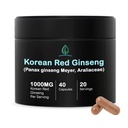 holistické Bin Korean Red Ginseng Kapsle Čisté Panax Ginseng dodatek 124; Vegan, gluten zdarma, Non GMO, No Fillers CLANE124; bohaté na ženšen (40 Kapsle)