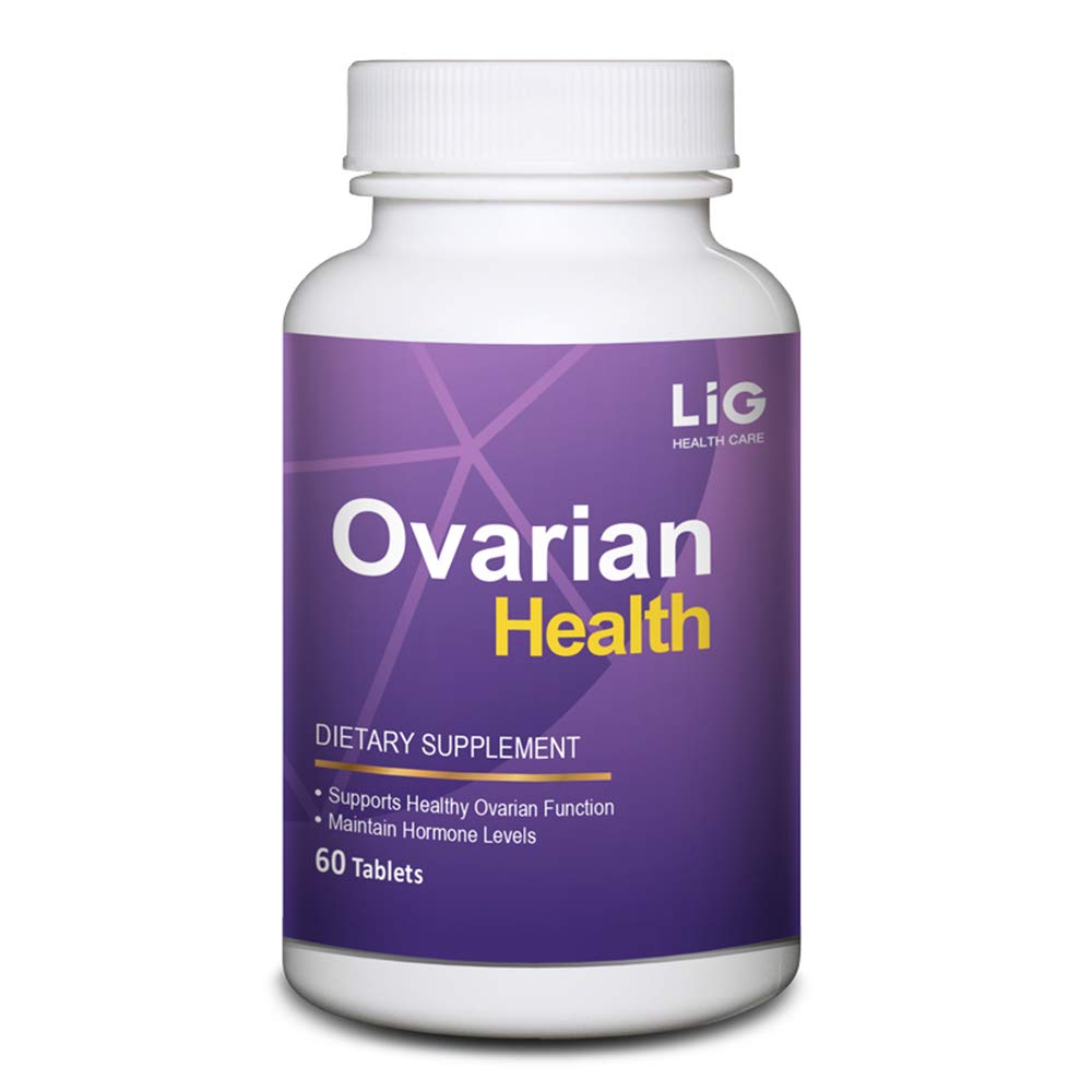 LIG Ovariální zdraví - přírodní doplněk (60 tablet) - Zmenšit ovariální cysty - Rovnováha Hormonální úrovně - Udržovat ovariální zdraví - Honeysuckle Flower