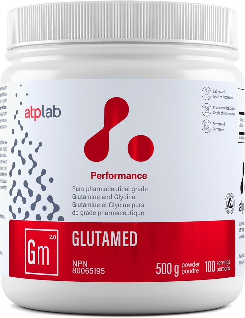 ATP LAB LAB CLAS124; Glutamed 500g CLAS124; čistý farmaceutický glutamin a glycin. Nejlepší kombinace glutaminu a glycinu.