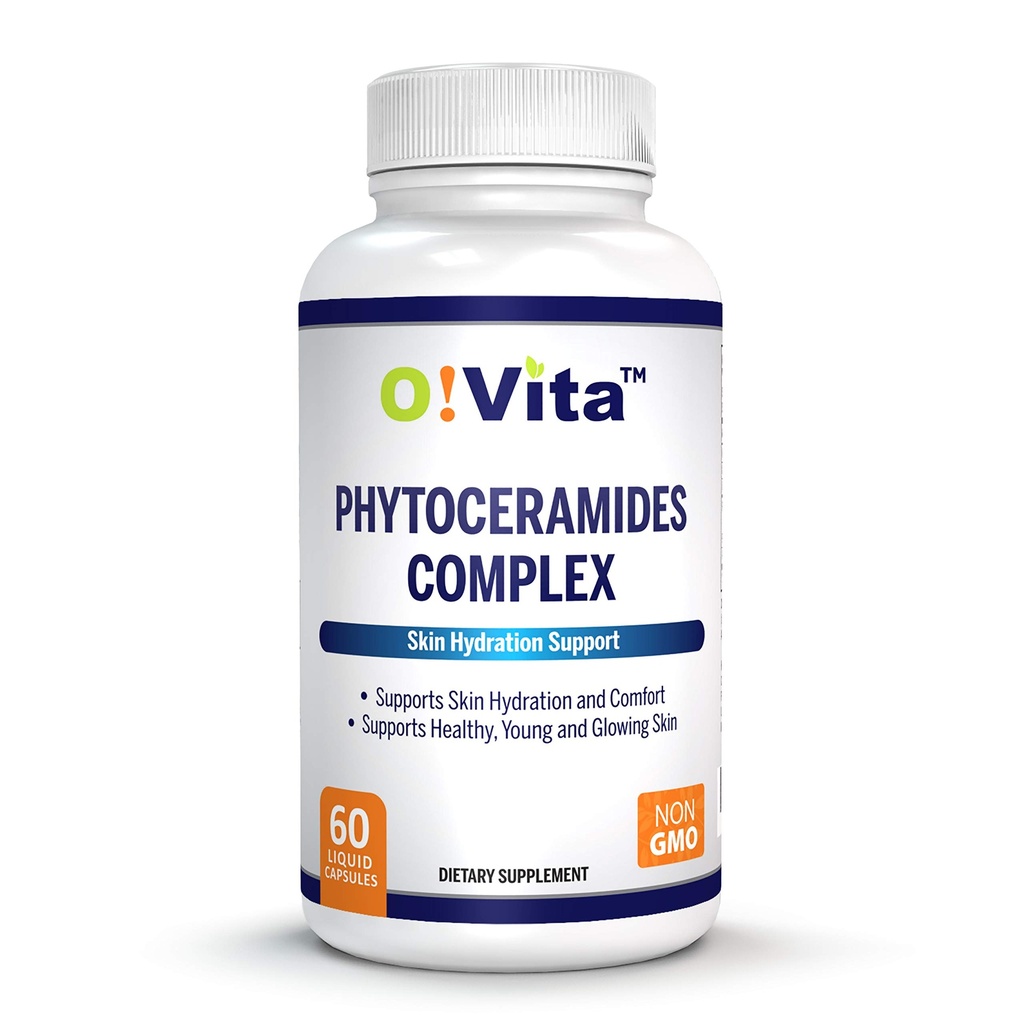 Phytoceramidy Komplex, Omlazení kůže, Anti- Aging Podpora, Plant- odvozené Ceramidy, s vitaminy C, B-6, a B-12, 2-Month Supply (60 Non- GMO kapalné kapsle)