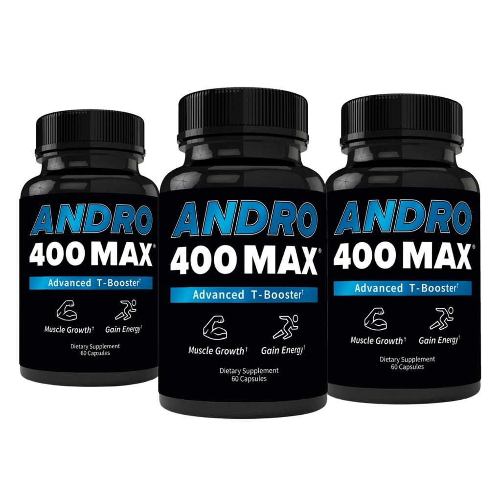 Andro400 Testosteron Podpora pro muže a ženy - Tongkat Ali, L- Arginine & L- Citruline - Energie, Vitality & Performance - 180 Kapsle, 180- Day Supply