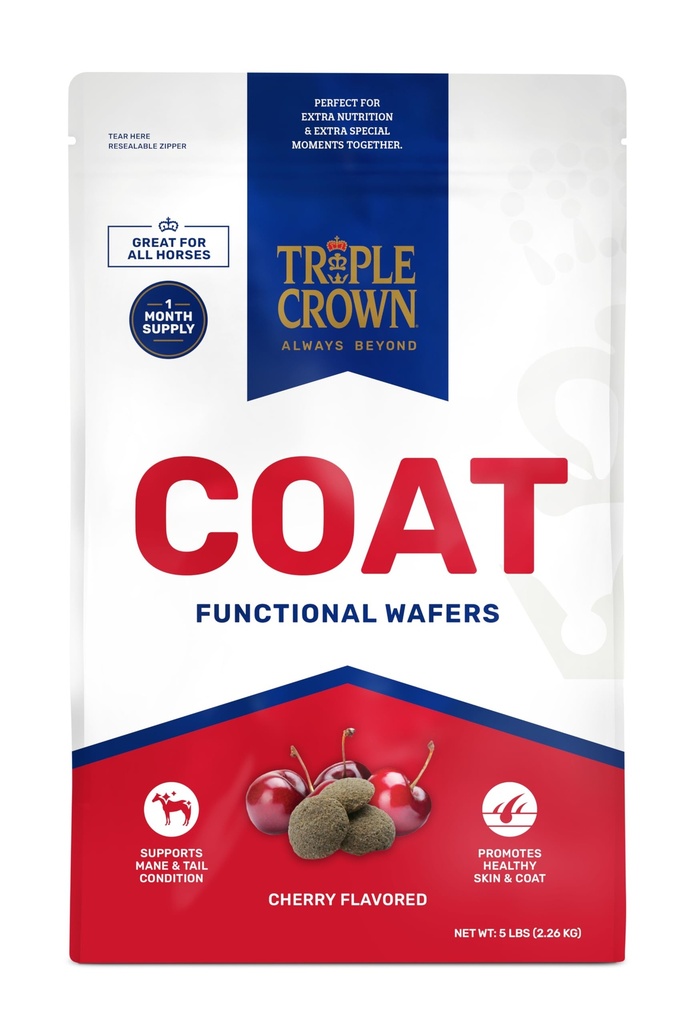 Triple Crown Caat Wafers, Functional Horse Wafers, Horse Coat Supplement, Horse Skin Supplement Wafer, 5 liber