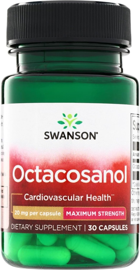 Swanson Maximum - Síla Octacosanol 20 miligramů 30 tobolek