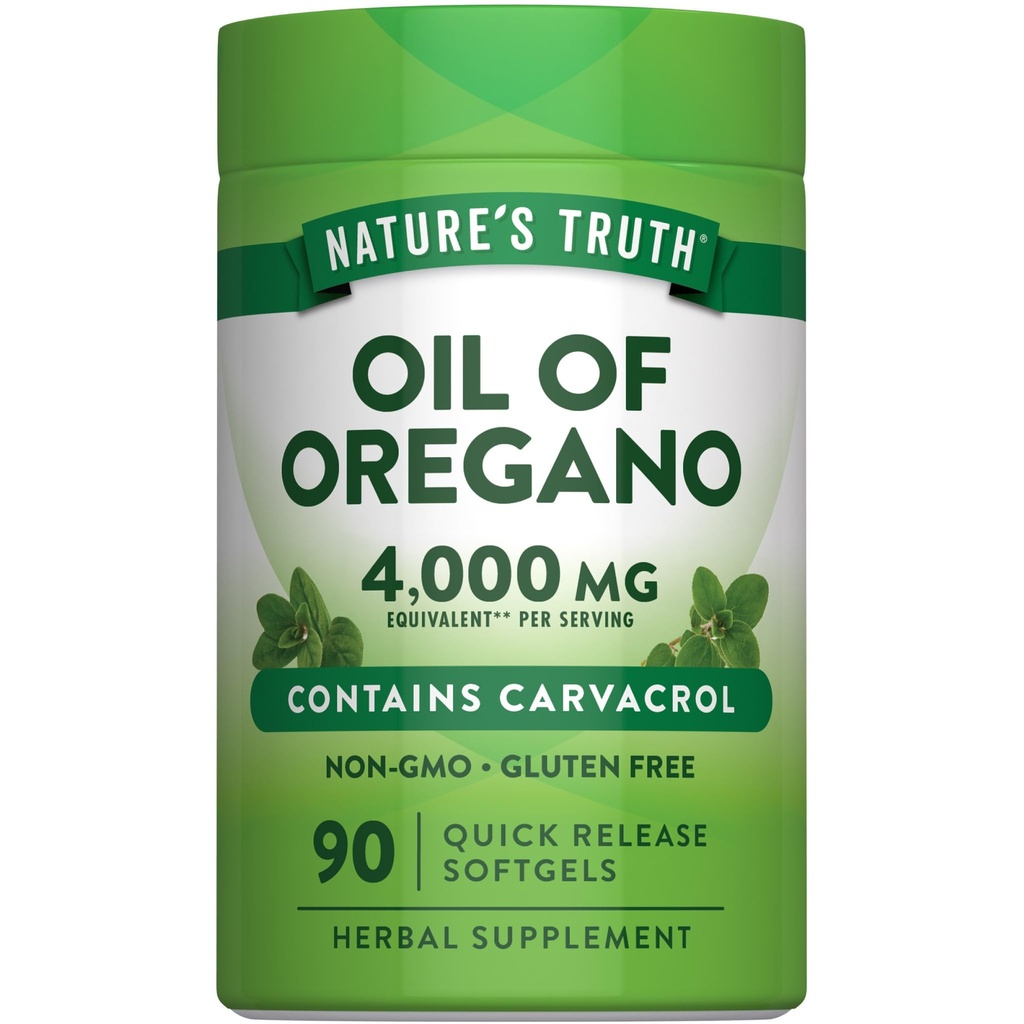Nature 's Truth Oregano Oil Softgels 124; 90 pilulky 124; Obsahuje Carvacol 124; Non- GMO & gluten zdarma dodatek