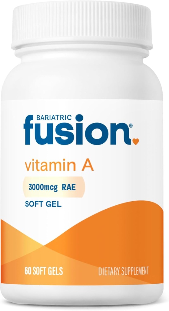 Bariatric Fusion Vitamin A, 3000 mcg Retinyl Palmitate, Post Bariatric Chirurgie Dodatek, 60 Počet