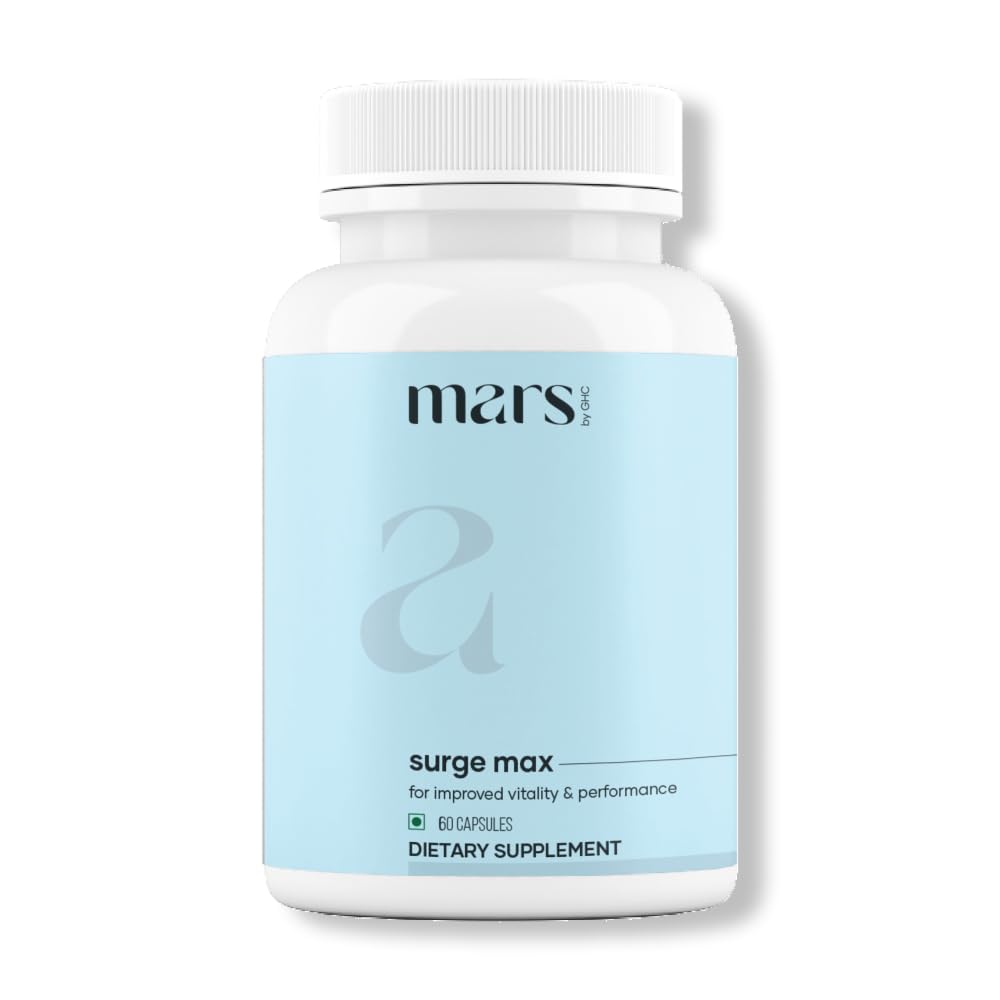 Mars Surgemax Přírodní kapsle s Shilajit & Safed Musli Dublin 124; Podporuje energii, sílu & imunitu 124; pro aktivní životní styl 124; 60 Kapsle 124; Balení po 1
