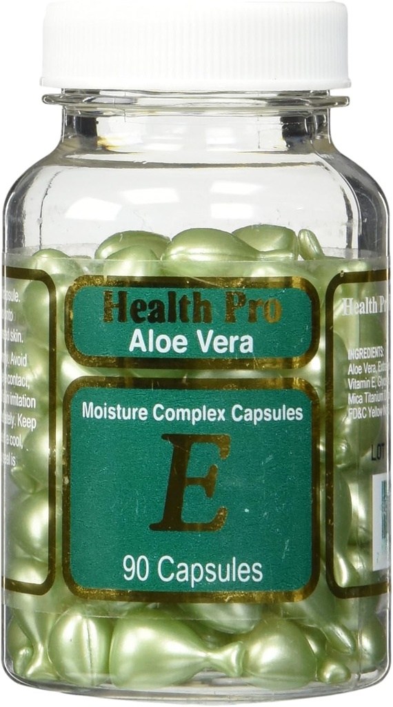 Aloe Vera & Vitamin E Kožní olej, 90 zelených tobolek