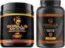 Gorila Mind Pre Workout (Orange Rush) + Premium syrovátkový protein (čokoláda) - Komplexní zásobník pro fueling maximální výsledky