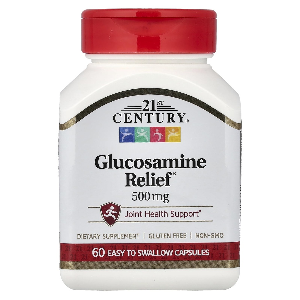 21. Století Glucosamine Relief, 500 mg, 60 Snadno spolknout tobolky