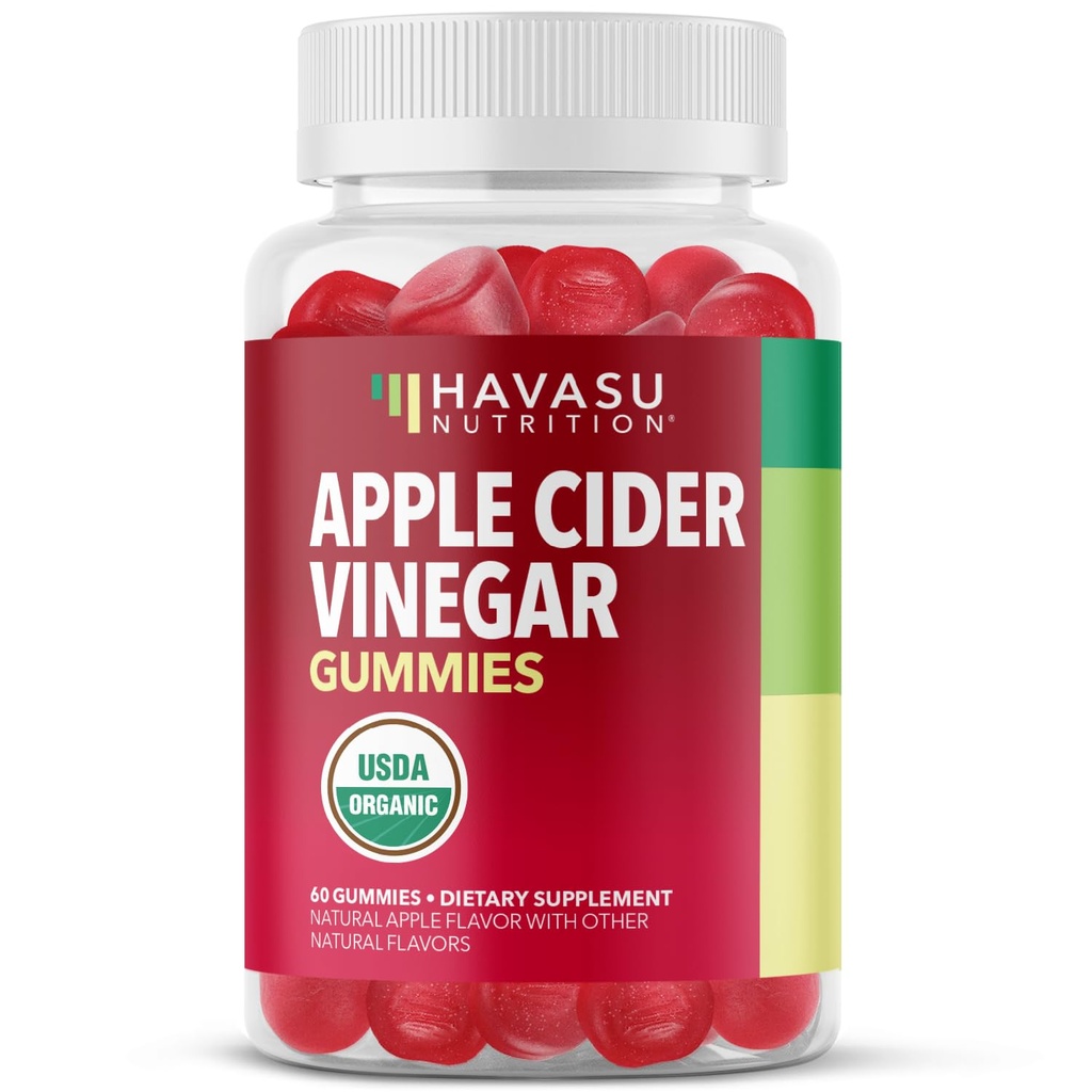 Jablečné octové žvýkačky - organické ACV vitamíny pro stravitelné zdraví, metabolismus & Gut Support - 60 Počet - Vegan, Non- GMO, gluten- Free - Delicious Flavor & No Harsh Taste - 1 měsíc