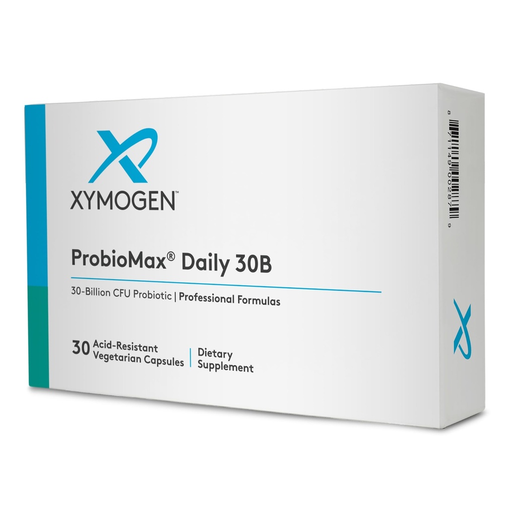 XYMOGEN ProbioMax Daily 30B - Vegetariánské, mlékárenské a gluten zdarma Probiotika pro stravovací zdraví - Ženské a mužské Probiotické výživové doplňky - Dříve ProbioMax Daily DF (30 Kapsle)
