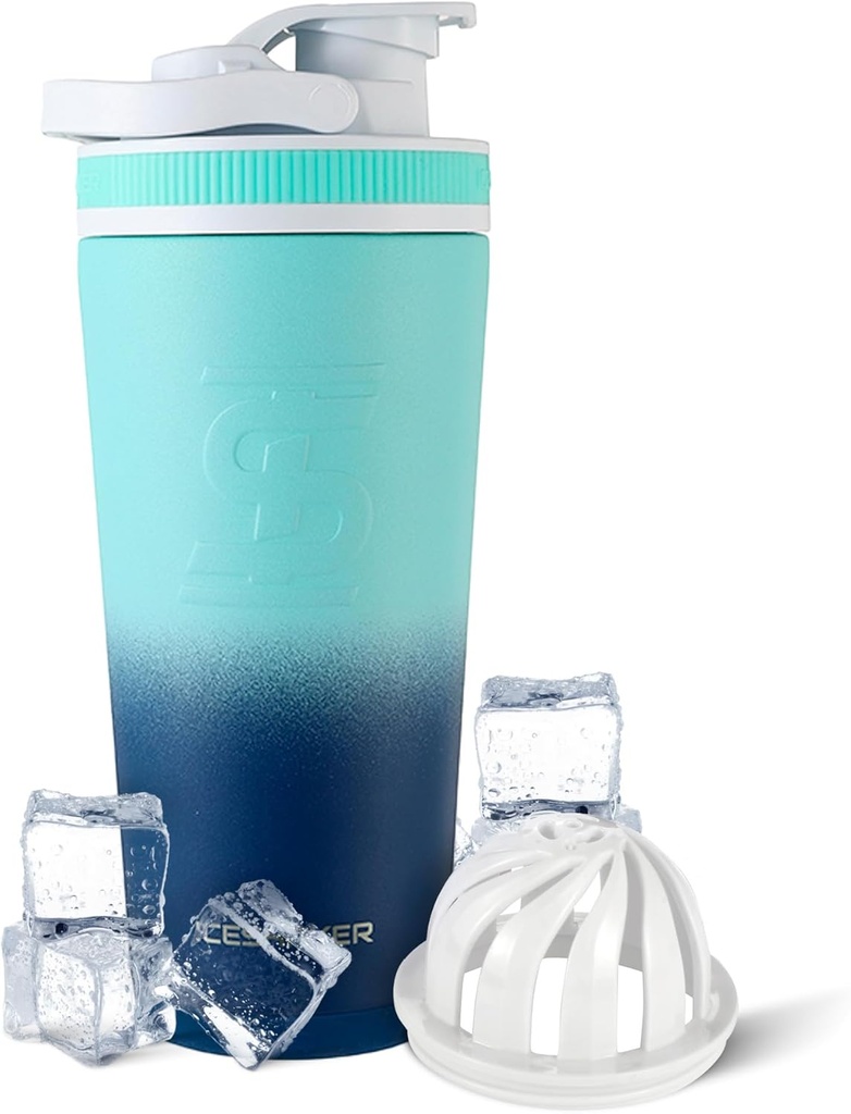 Ice Shaker Izolated Stainless Steel Shaker Bottle 124; 26oz, Navy / Mint Founda124; Zima na 30 + Hodiny 124; Izolated Cup s Twist- on Agitator 124; Odor- Free Bottle for Protein Shakes, Water, Smoothies, Cocktails