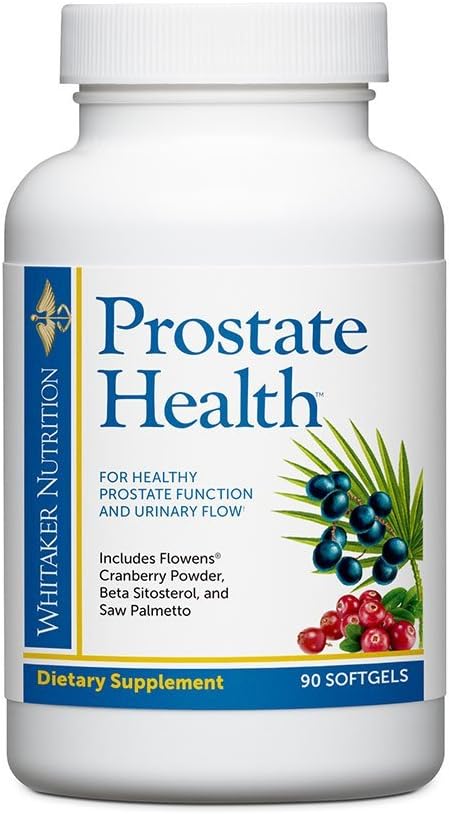 Dr. Whitaker 's Prostate Health with Saw Palmetto Extract, Flowens Cranberry Powder and Beta Sitosterol to Support Prostate Function, Blinder Health, and Promotes Peak Urinary Flow, 90 softgels