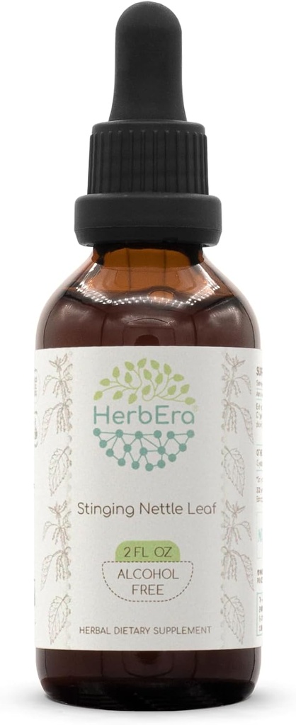 Žihadlo kopřivka list B60 Alcohol- Free Bylinný extrakt Tinktura, Koncentrované tekuté kapky přírodní žihadlo (Urtica Dioica) Sušený listí (2 fl oz)