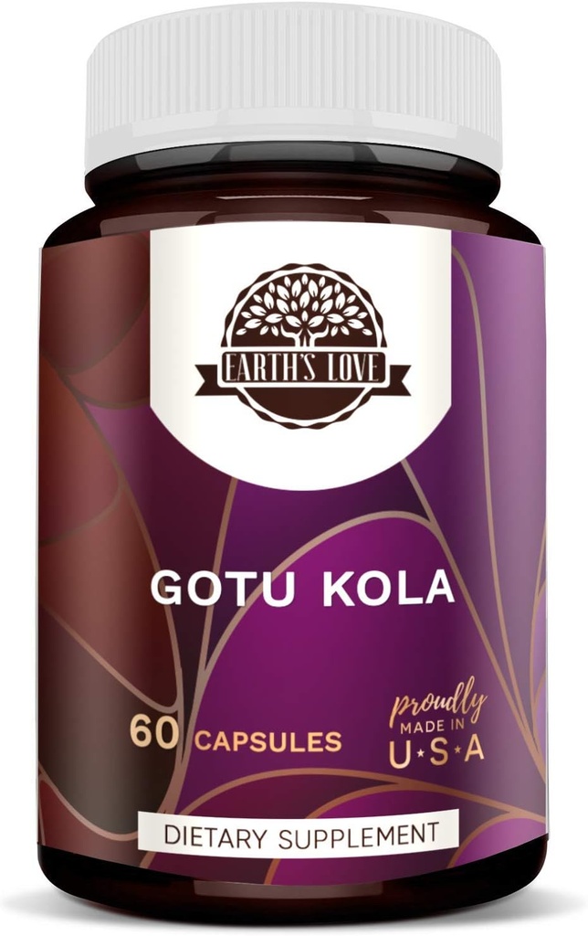 Pozemská láska - Gotu Kola 60 Kapsle, 500 mg, Gotu Kola (Centella Asiatica) Sušený Herb (60 Kapsle)