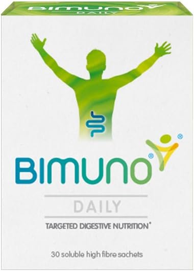 BIMUNO Original - Denní prebiotické potravinové doplňky. Gut Health Support for Men, Women, Kids & Bifidobacterium Culture. Vysoko ve Fibre. Chuť zdarma, Vegetariánské, gluten zdarma 124; 1 balení (30 Sachets)