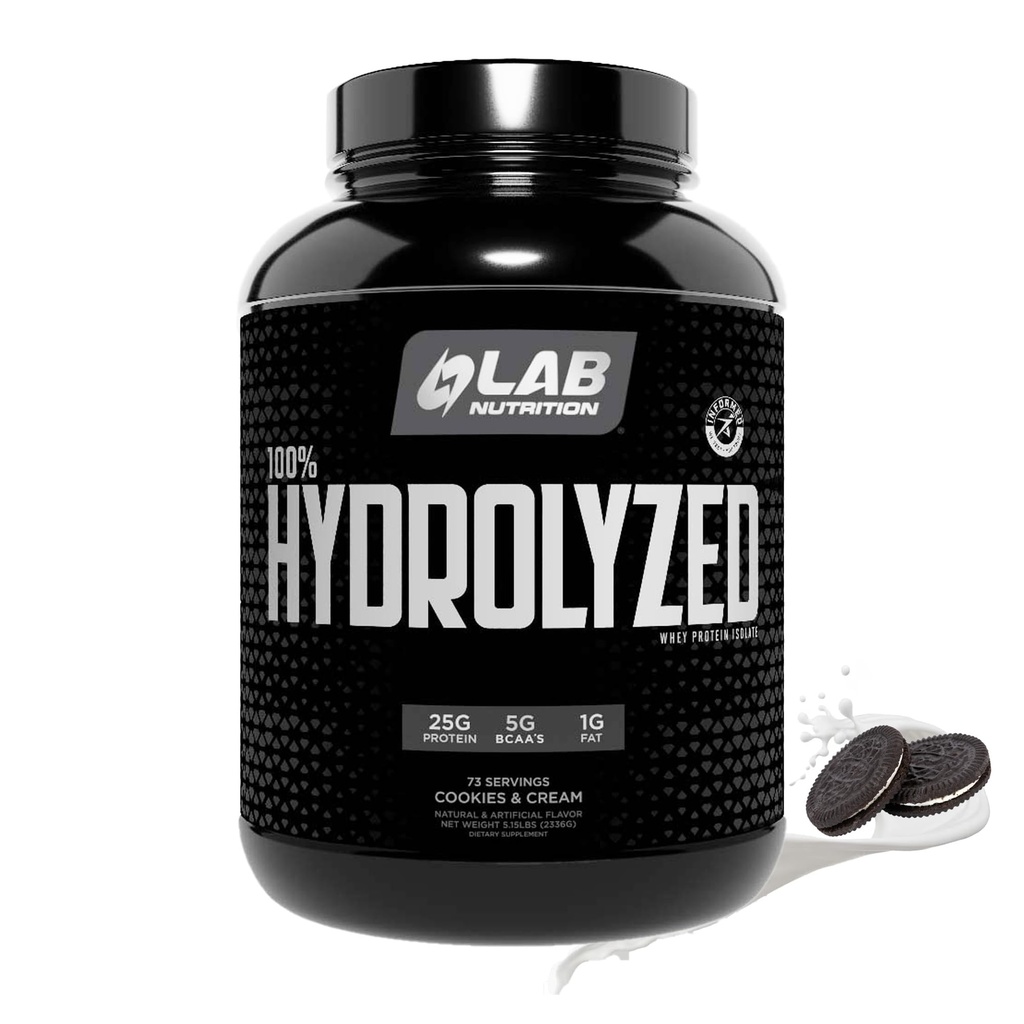 100% hydrolyzované syrovátkové bílkoviny izolát (5 Pounds, Cookies a Cream Flavor) 25gr bílkovin, Build Muscle, Lean Muscle Growth, Easy Digestion, Gluten Free, Laktosa Free, rychlé absorbování.