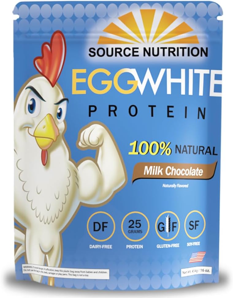 1 LB Vejce Bílá bílkovina prášek podle zdroje výživy - 25 Grams Protein, Build Lean Muscle, mléčné výrobky zdarma - Mléčná čokoláda