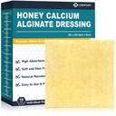 Manuka Honey Alginate Wound Dressing, 2 "x 2" High Absorbency Honey Wound Dressing with Calcium Alginate, Medical Grade Manuka Honey Wound Care Patches for Wounds (Pack of 10)