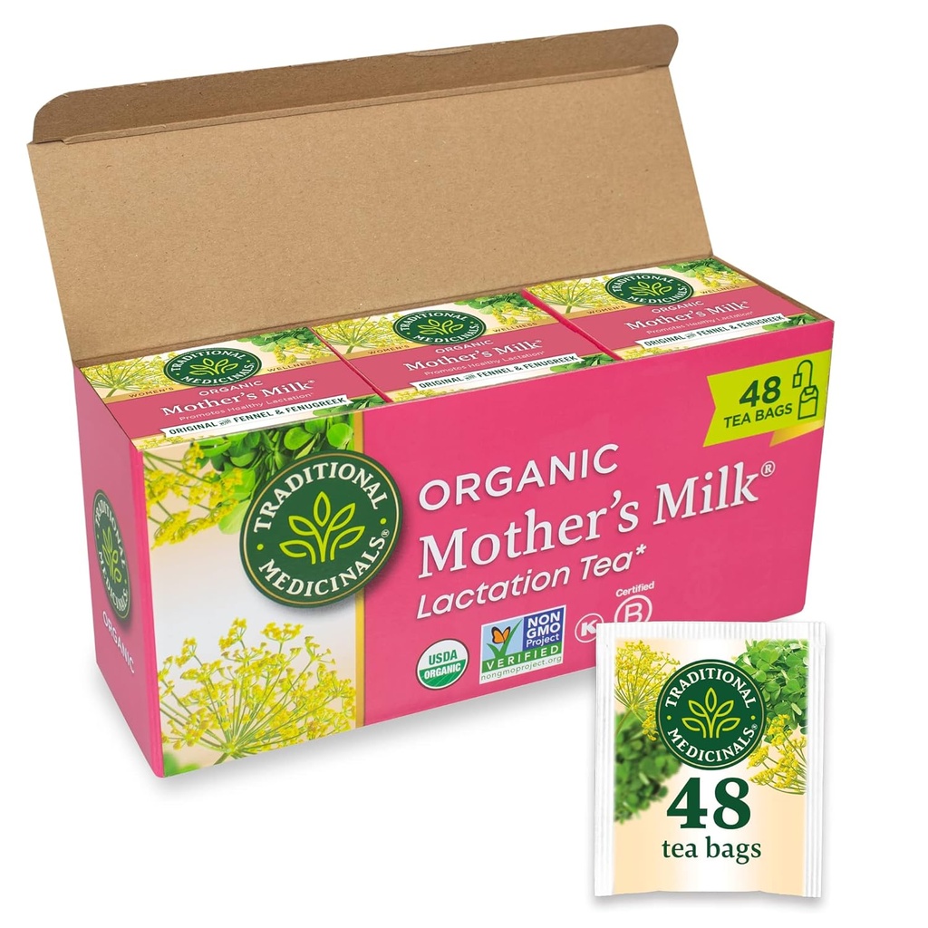 Tradiční léky Čaj, Organic Mother 's Milk, Podporuje zdravé kojení, Kojení Podpora, 48 Tea sáčky (3 balení)