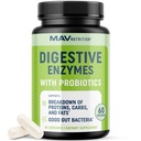 Enzimas Digestivas con Probióticos pv. 124; Salud Digestiva para Mujeres y Hombres pv. 124; Mezcla de Enzimas de 400 mg con Cepas Probióticas para la Digestión y la Salud Intestinal pv. 124; Vegetariano pv. 124; 60 Cápsulas