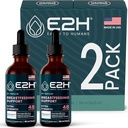 E2H Kojení Doplněk a Kojení Podpora - Tekutá laktace Dodatek - Obsahuje Fenugreek, Mléko Thistle, Fennel a další - Žádný alkohol - Vegan - (2 Lahve)