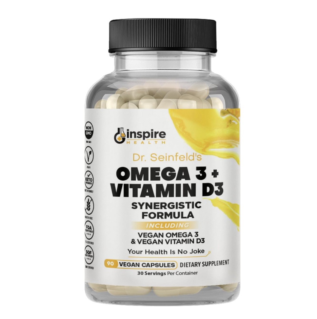 Nudná výživa Vegan Omega 3 a vitamin D3 doplněk 90Ct