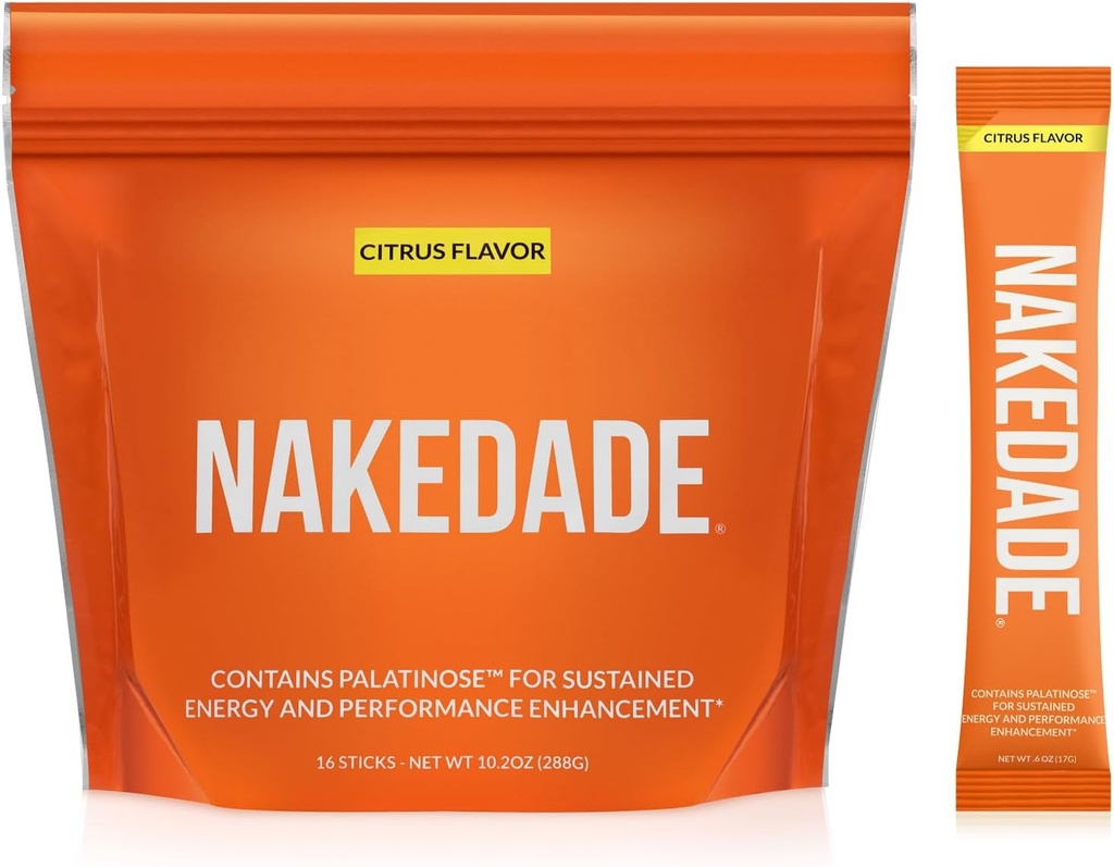 Nakedade Citrus - Vylepšení výkonu Sportovní nápoj Powder - Electrolyte Powder - Žádné GMO nebo umělé sladkosti, gluten- Free, Soy- Free, Dair- Free -