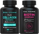 Vitální vitaminy Multi kolagen pilulky + Biotin Complex pilulky